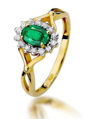 Prsteň Bonore - Zlato 585 - Smaragd 0,4 ct