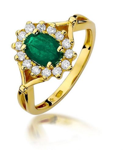 Prsteň Bonore - Zlato 585 - Smaragd 0,8 ct