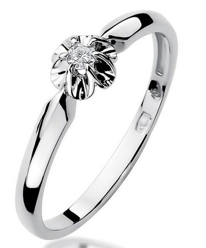 Prsteň Bonore - Biele Zlato 585 - Diamant 0,04 ct
