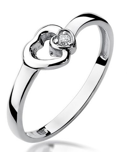 Prsteň Bonore - Biele Zlato 585 - Diamant 0,02 ct