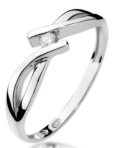 Prsteň Bonore - Biele Zlato 585 - Diamant 0,04 ct