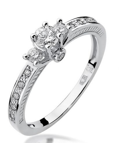 Prsteň Bonore - Biele Zlato 585 - Diamant 0,2 ct