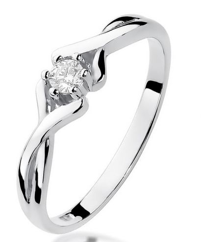 Prsteň Bonore - Biele Zlato 585 - Diamant 0,08 ct