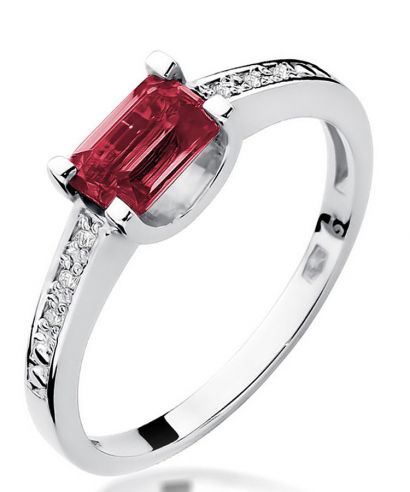 Prsteň Bonore - Biele Zlato 585 - Rubín 0,8 ct
