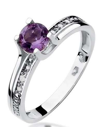Prsteň Bonore - Biele Zlato 585 - Ametyst 0,5 ct