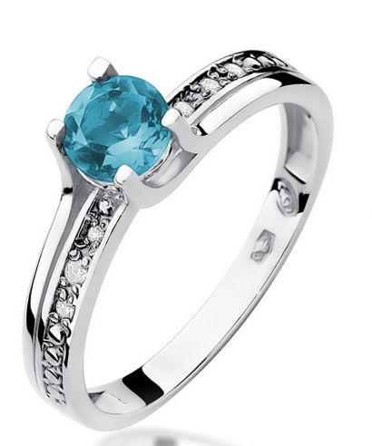 Prsteň Bonore - Biele Zlato 585 - Topaz 0,5 ct