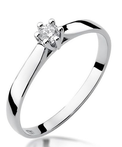 Prsteň Bonore - Biele Zlato 585 - Diamant 0,1 ct
