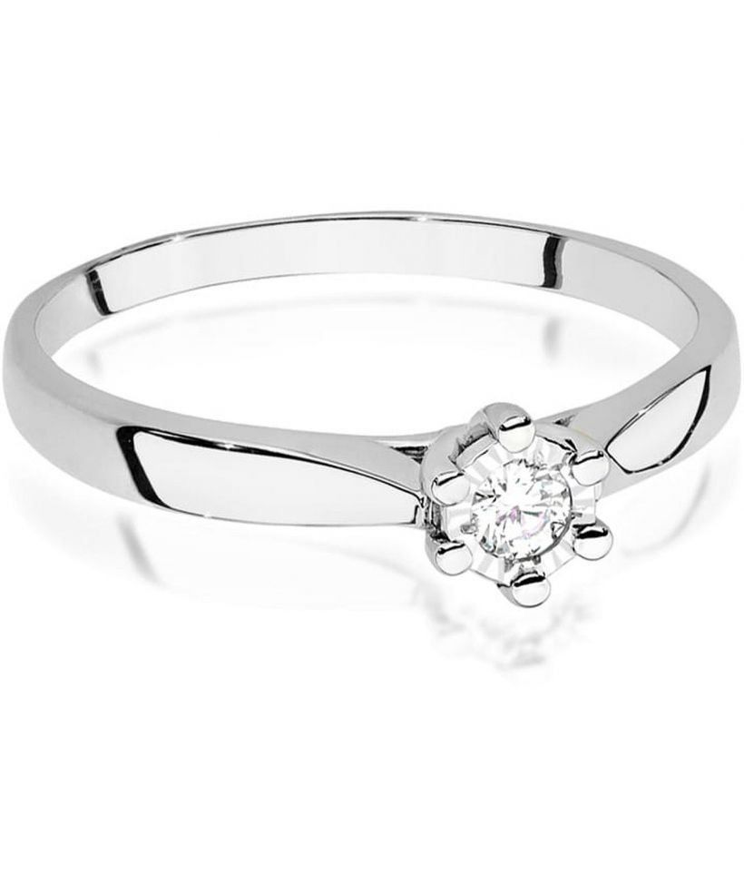 Prsteň Bonore - Biele Zlato 585 - Diamant 0,08 ct