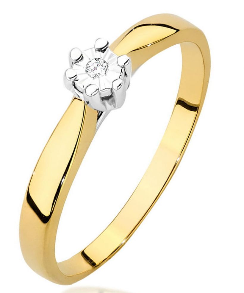 Prsteň Bonore - Zlato 585 - Diamant 0,01 ct