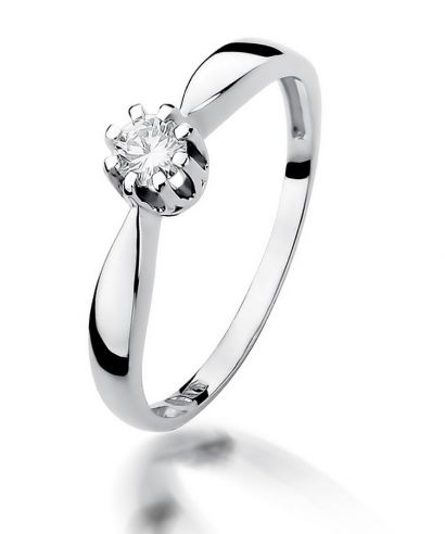 Prsteň Bonore - Biele Zlato 585 - Diamant 0,15 ct