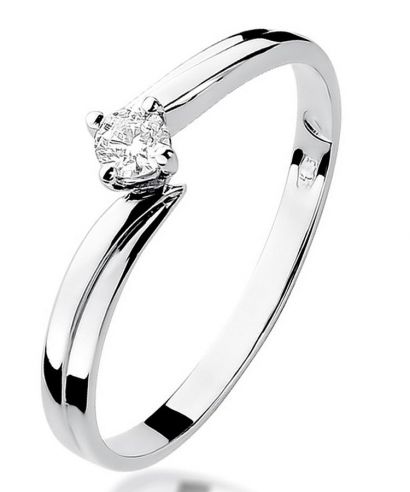 Prsteň Bonore - Biele Zlato 585 - Diamant 0,1 ct