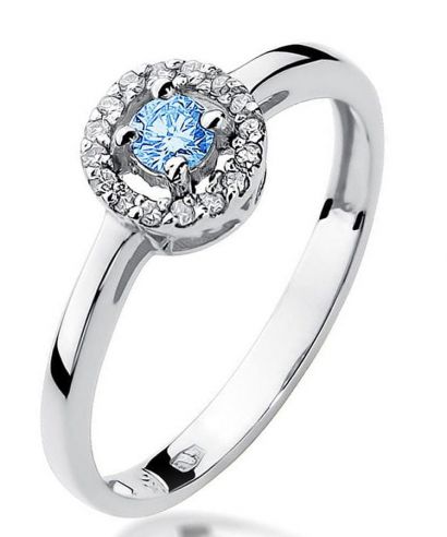 Prsteň Bonore - Biele Zlato 585 - Topaz 0,15 ct