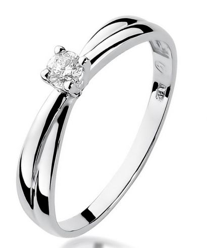 Prsteň Bonore - Biele Zlato 585 - Diamant 0,08 ct