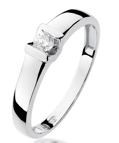 Prsteň Bonore - Biele Zlato 585 - Diamant 0,1 ct