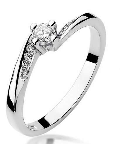 Prsteň Bonore - Biele Zlato 585 - Diamant 0,15 ct