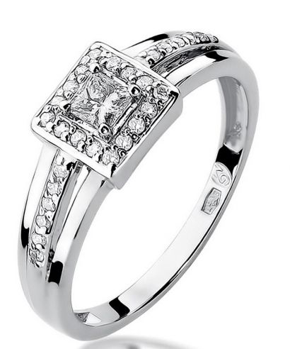 Prsteň Bonore - Biele Zlato 585 - Diamant 0,15 ct