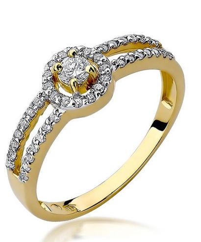 Prsteň Bonore - Zlato 585 - Diamant 0,1 ct