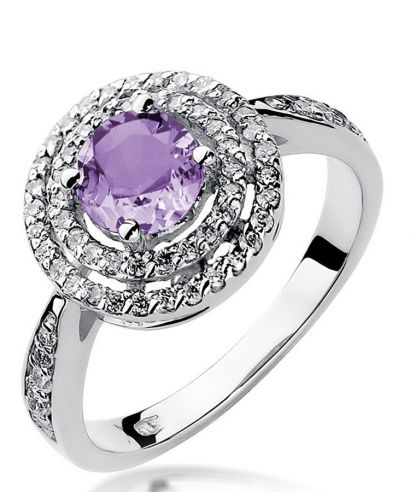 Prsteň Bonore - Biele Zlato 585 - Ametyst 0,9 ct