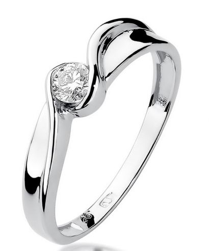 Prsteň Bonore - Biele Zlato 585 - Diamant 0,15 ct