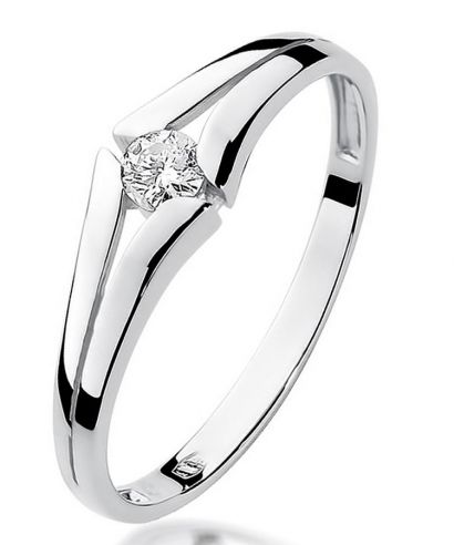 Prsteň Bonore - Biele Zlato 585 - Diamant 0,08 ct