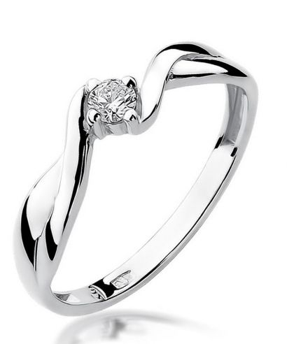 Prsteň Bonore - Biele Zlato 585 - Diamant 0,1 ct