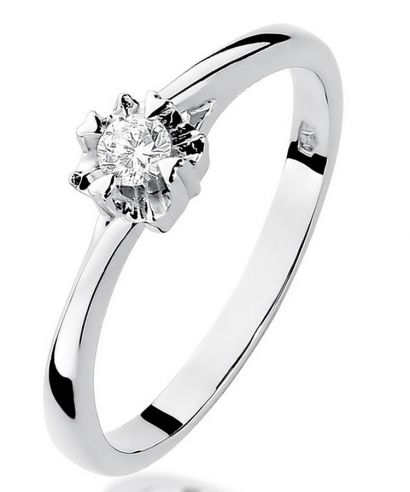Prsteň Bonore - Biele Zlato 585 - Diamant 0,1 ct
