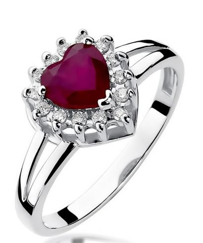 Prsteň Bonore - Biele Zlato 585 - Rubín 1,1 ct