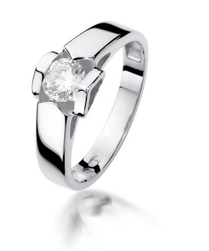 Prsteň Bonore - Biele Zlato 585 - Diamant 0,5 ct