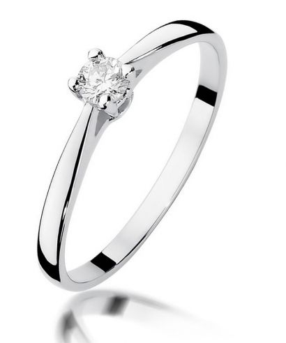 Prsteň Bonore - Biele Zlato 585 - Diamant 0,15 ct
