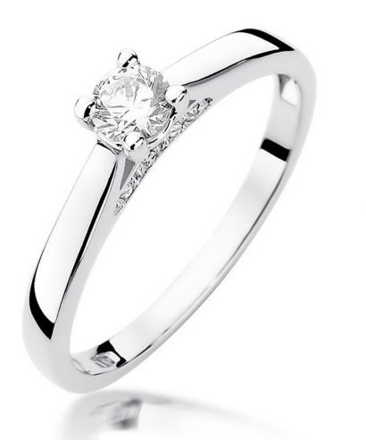 Prsteň Bonore - Biele Zlato 585 - Diamant 0,25 ct
