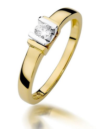Prsteň Bonore - Zlato 585 - Diamant 0,1 ct