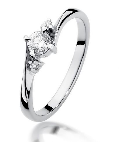 Prsteň Bonore - Biele Zlato 585 - Diamant 0,25 ct