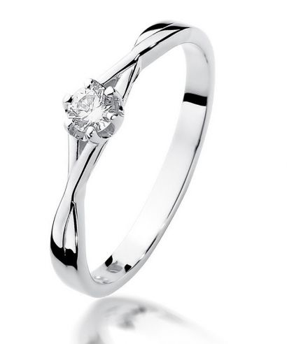 Prsteň Bonore - Biele Zlato 585 - Diamant 0,12 ct