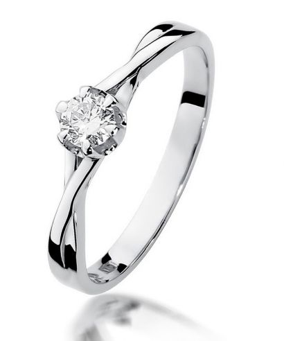 Prsteň Bonore - Biele Zlato 585 - Diamant 0,23 ct