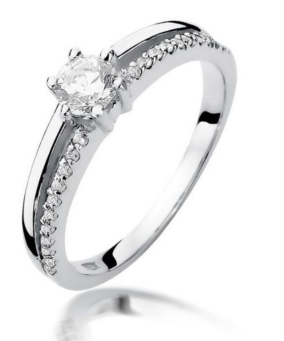 Prsteň Bonore - Biele Zlato 585 - Diamant 0,3 ct