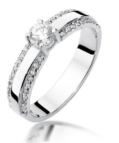 Prsteň Bonore - Biele Zlato 585 - Diamant 0,25 ct