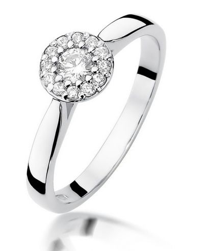 Prsteň Bonore - Biele Zlato 585 - Diamant 0,12 ct