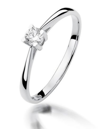 Prsteň Bonore - Biele Zlato 585 - Diamant 0,15 ct