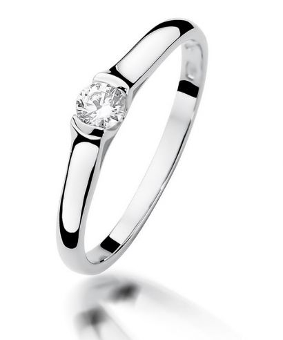 Prsteň Bonore - Biele Zlato 585 - Diamant 0,15 ct