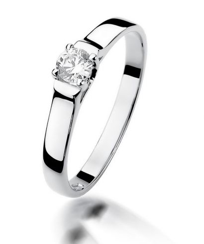 Prsteň Bonore - Biele Zlato 585 - Diamant 0,18 ct