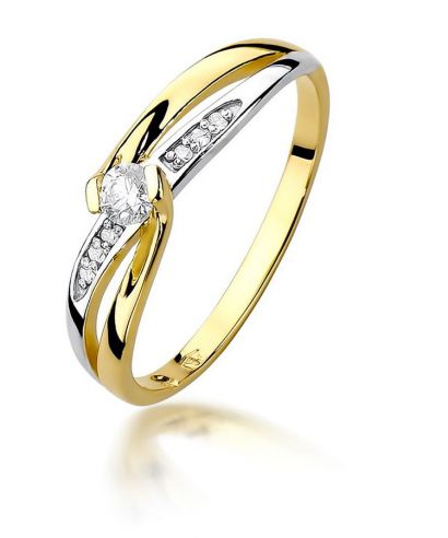 Prsteň Bonore - Zlato 585 - Diamant 0,1 ct