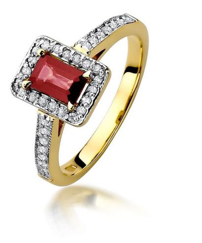 Prsteň Bonore - Zlato 585 - Rubín 0,8 ct
