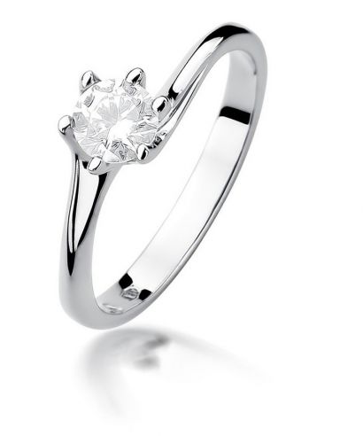 Prsteň Bonore - Biele Zlato 585 - Diamant 0,5 ct