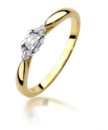 Prsteň Bonore - Zlato 585 - Diamant 0,1 ct