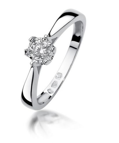 Prsteň Bonore - Biele Zlato 585 - Diamant 0,2 ct