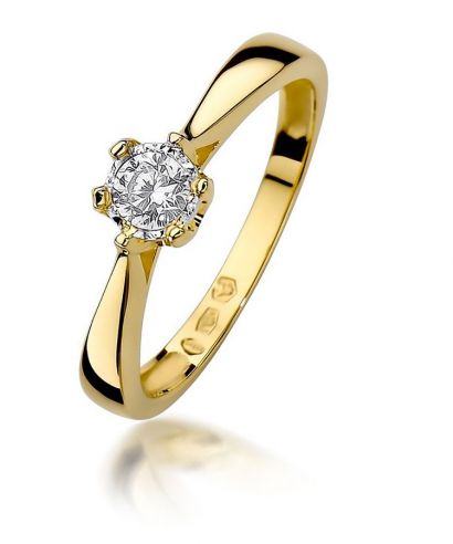 Prsteň Bonore - Zlato 585 - Diamant 0,2 ct
