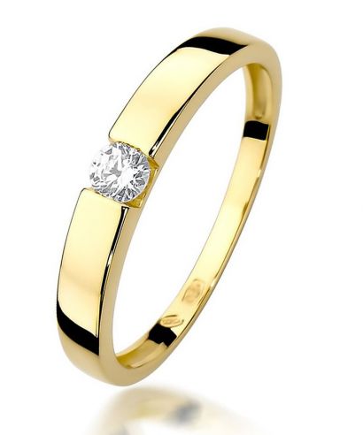 Prsteň Bonore - Zlato 585 - Diamant 0,12 ct