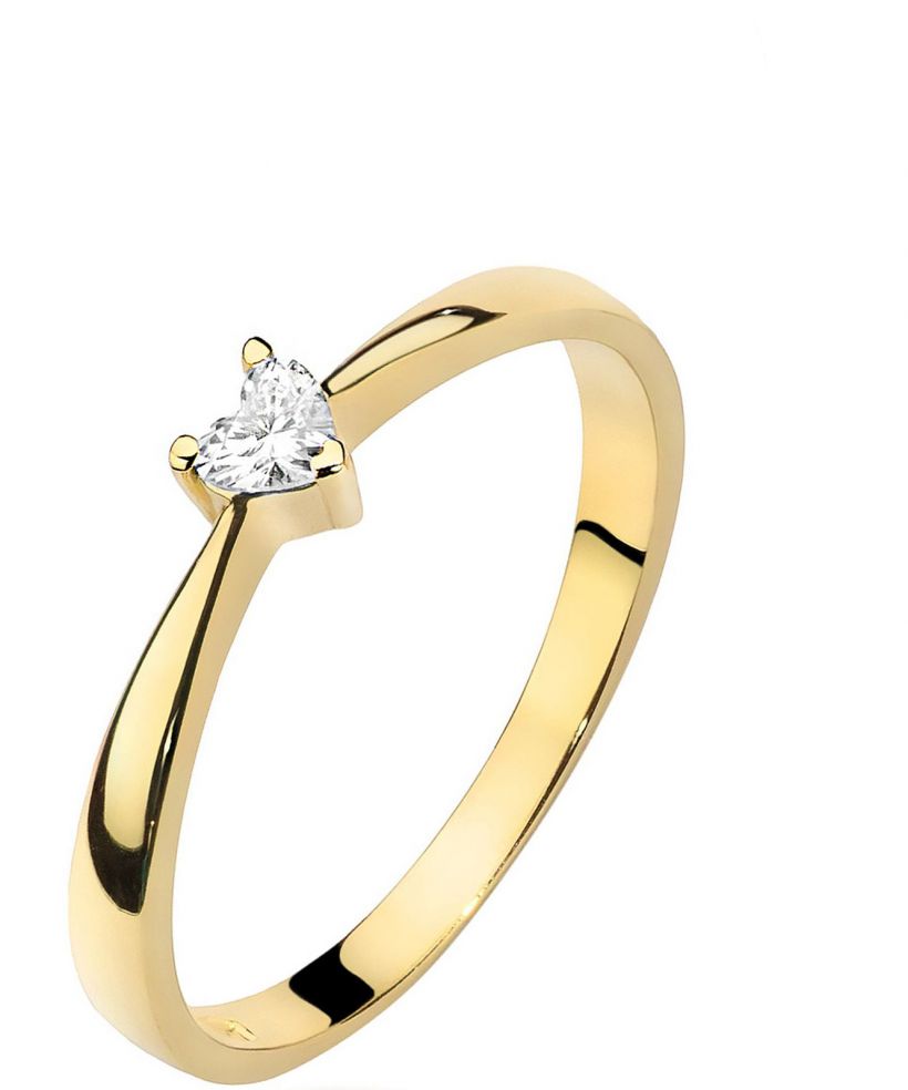 Prsteň Bonore - Zlato 585 - Diamant 0,1 ct