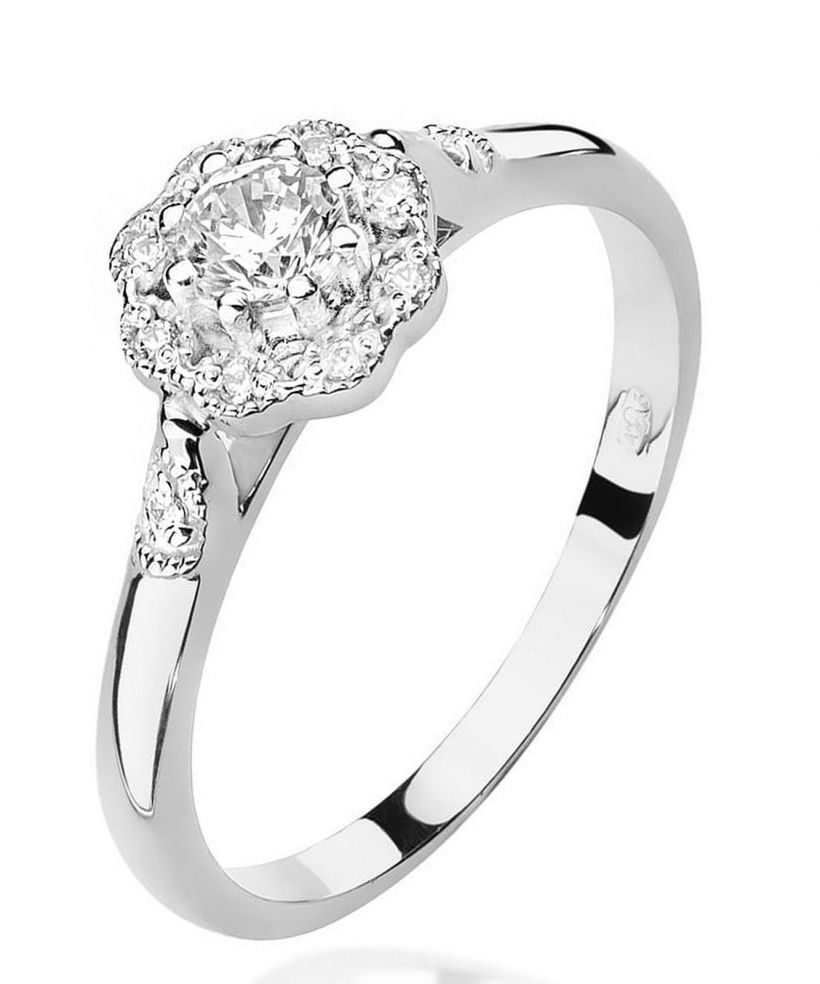 Prsteň Bonore - Biele Zlato 585 - Diamant 0,23 ct