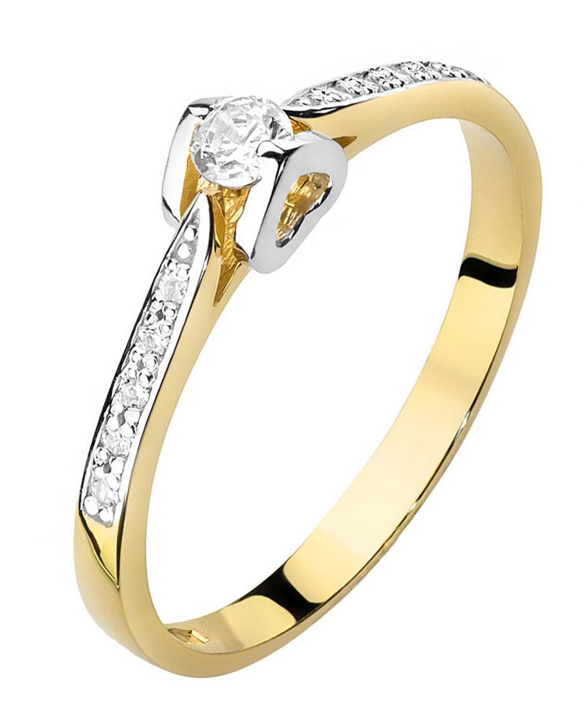 Prsteň Bonore - Zlato 585 - Diamant 0,1 ct